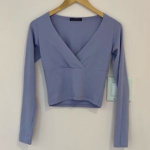 Brandy Melville Purple Amara Top Long Sleeve